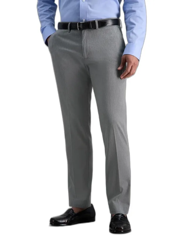 Slim Straight Fit Iron-free Premium Flat Front Khaki Pants