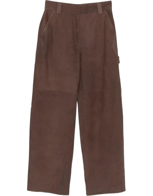 Leather Panelled Trousers