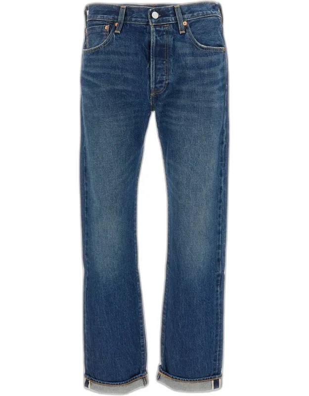 Jeans 501 Red Tab With Reinforced Stitching And Classic Five-pocket Design
