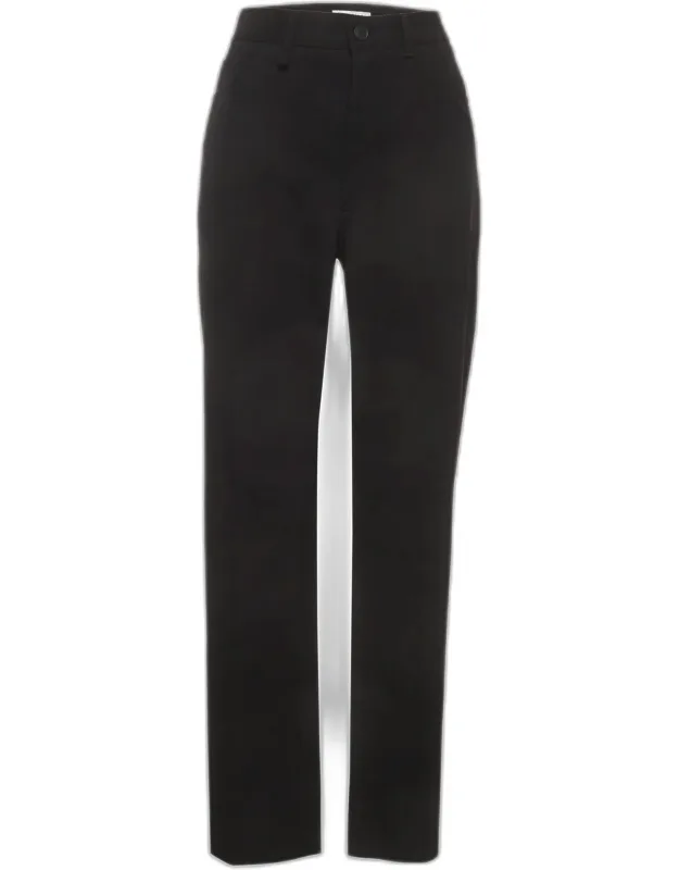 Wool Blend Straight Leg Tailored Pants
