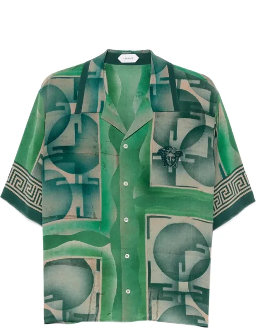 Greca-print Medusa-head Shirt