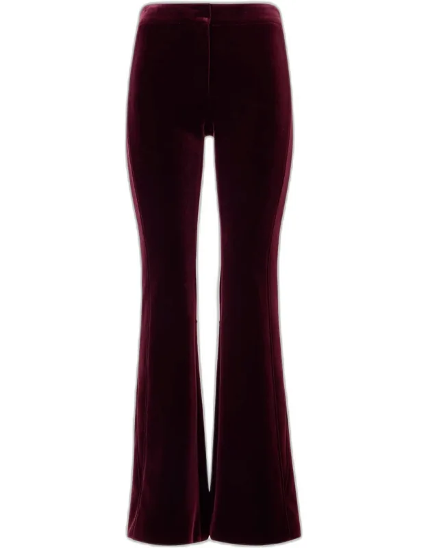 Neoprene Velvet Bootcut-leg Pants