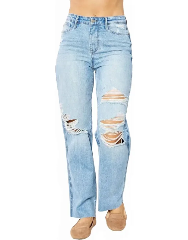 Rigid Magic 90's Destroy Straight Jeans