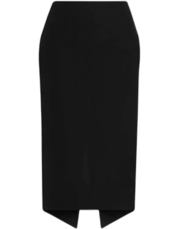 Asymmetric Slit Midi Skirt