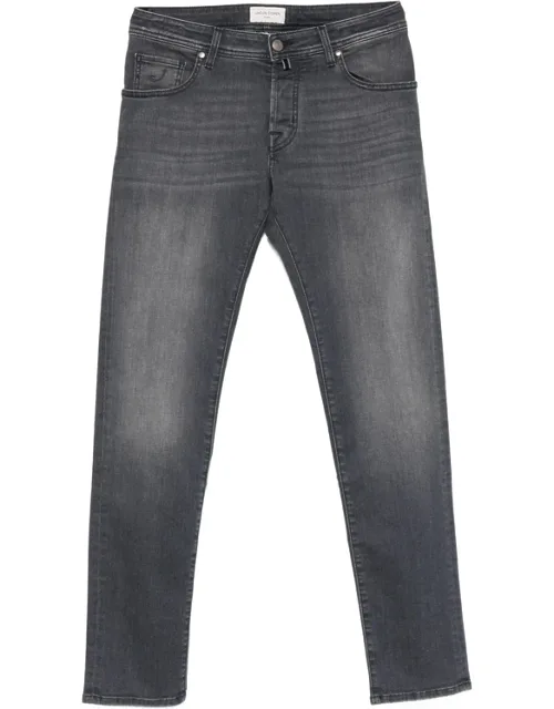 Distressed Cotton Jeans