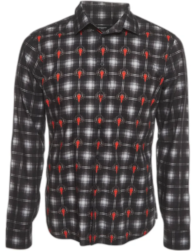 Check Print Cotton Long Sleeve Shirt