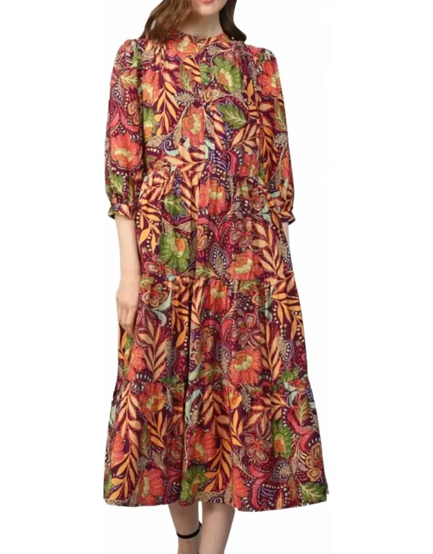 The Jubilee 3/4 Sleeve Midi Dress