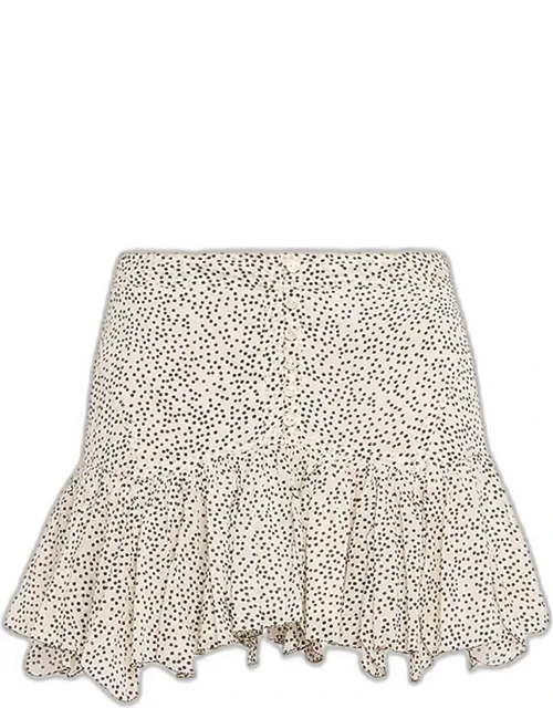 Polka Dot Voile Mini Skirt