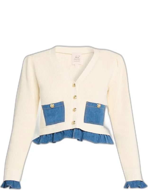 Mixed-media Cardigan