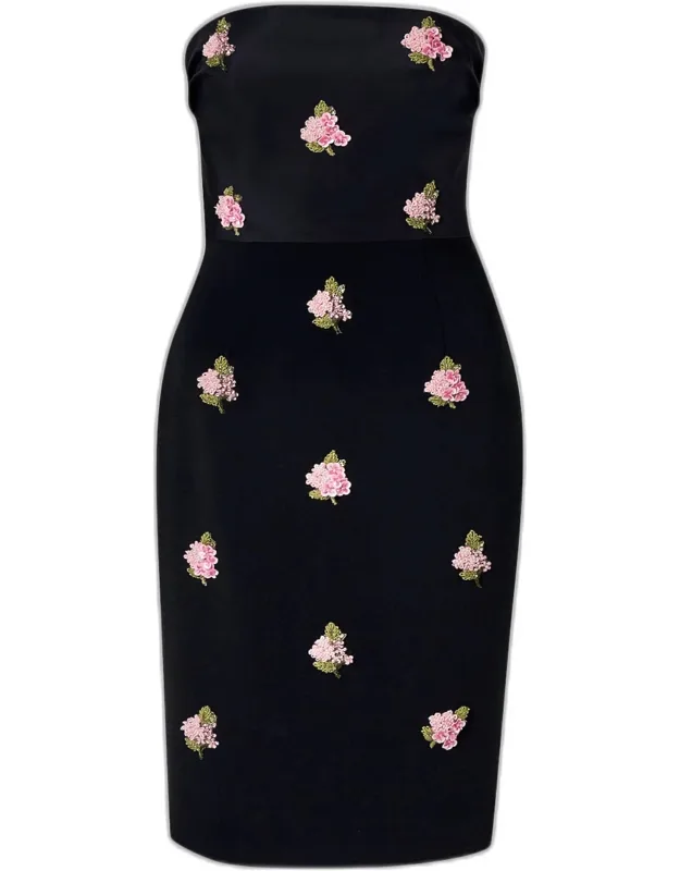 Floral Embroidered Sheath Dress