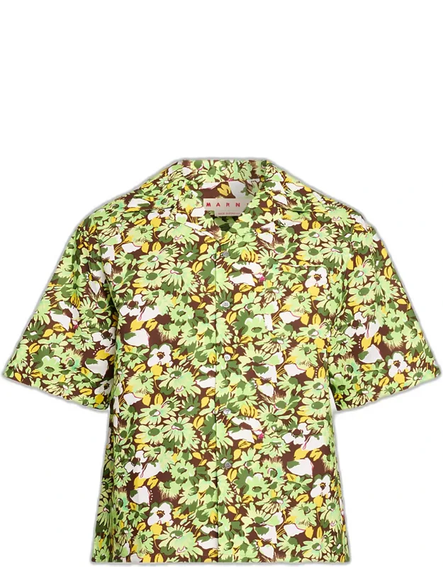 Floral Cotton Camp Shirt