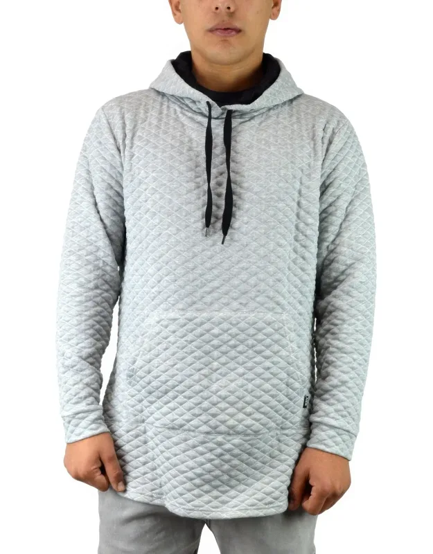 Quilted Pullover Hoodie Sweatshirt