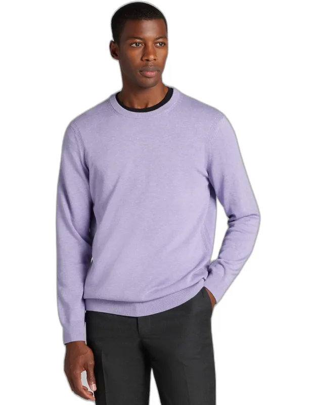 Tailored Fit Pima Cotton Crew Neck Sweater