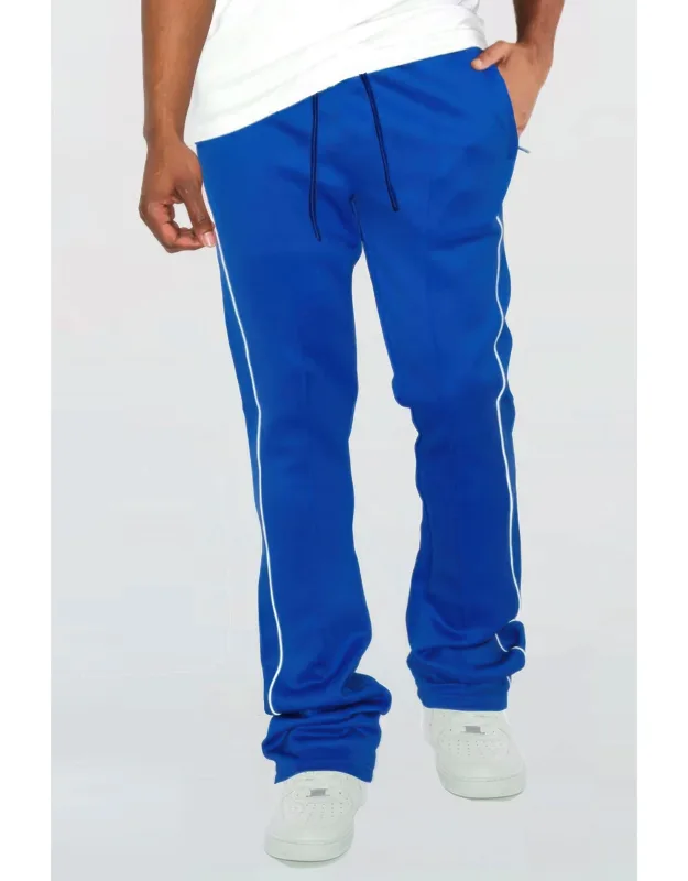 Stacked Flare Pants With Zippered Pockets And Soft Fabric