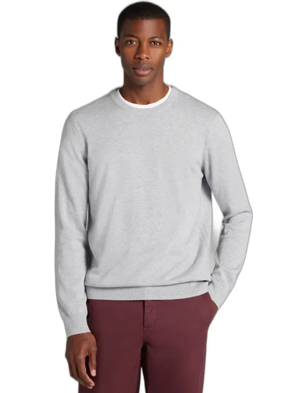 Tailored Fit Pima Crew Neck Sweater
