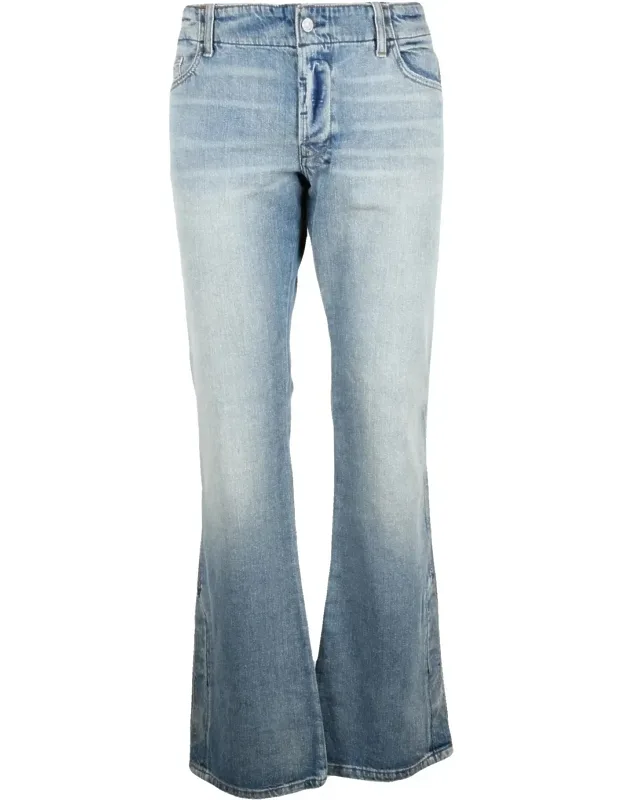 Light Blue Cotton Slim Jeans