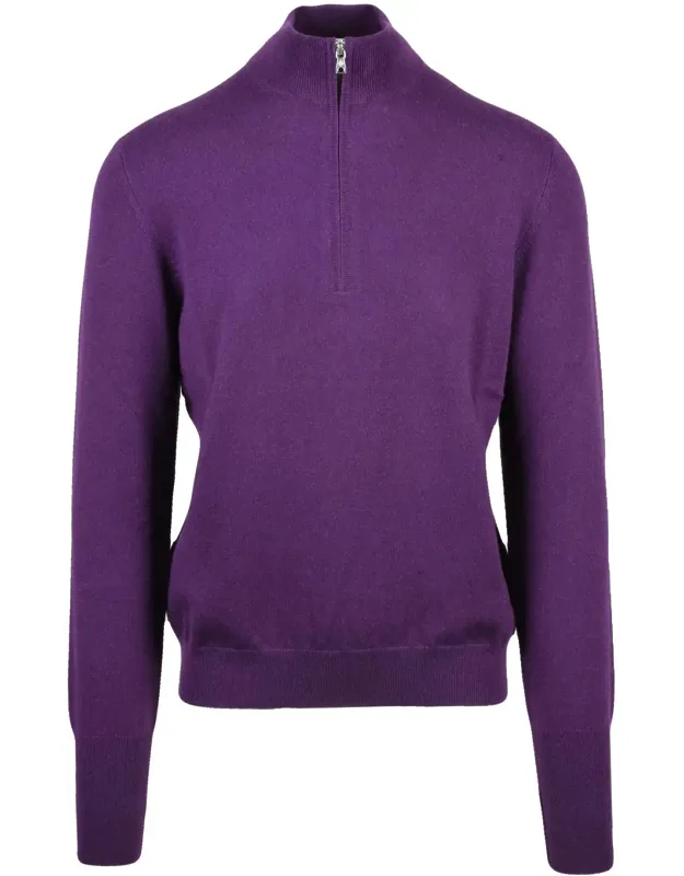 Zip Mock Neck Sweater