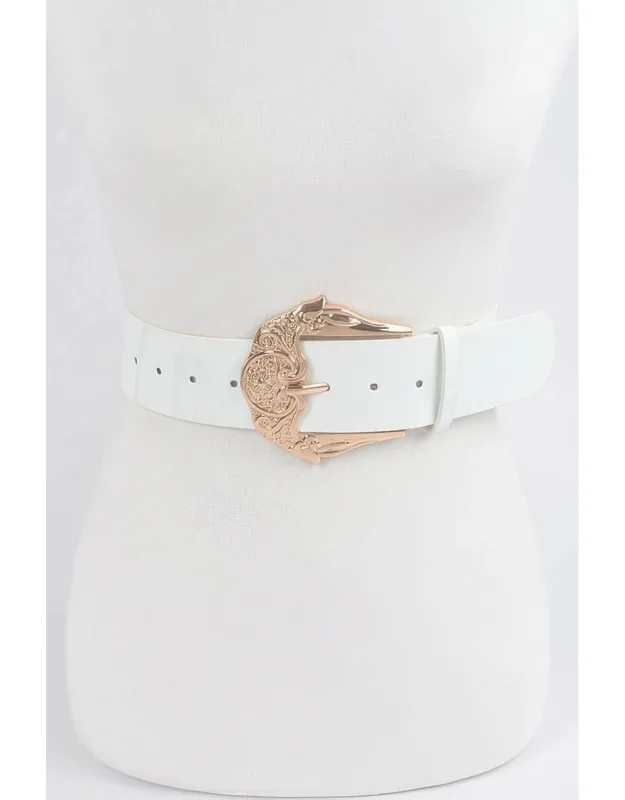 Metal Buckle Enamel Belt