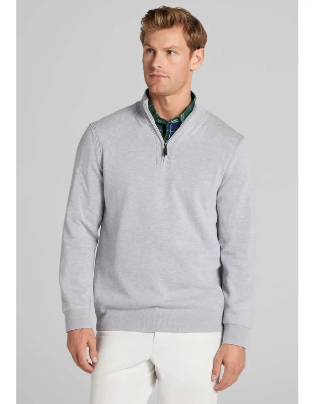 Tailored Fit 1/4 Zip Pima Sweater