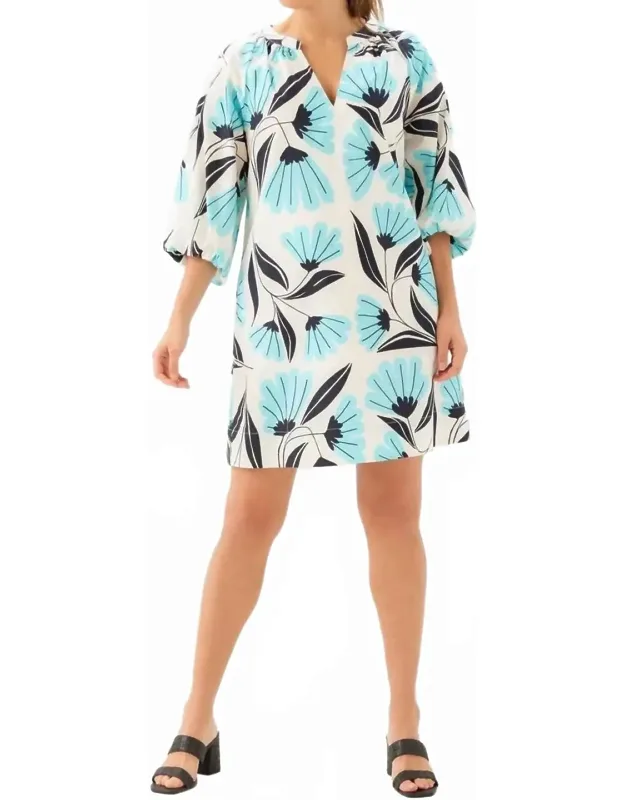 Puff Sleeve Peasant Dress