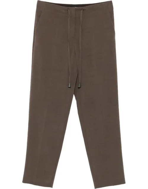 Drawstring Straight-leg Trousers