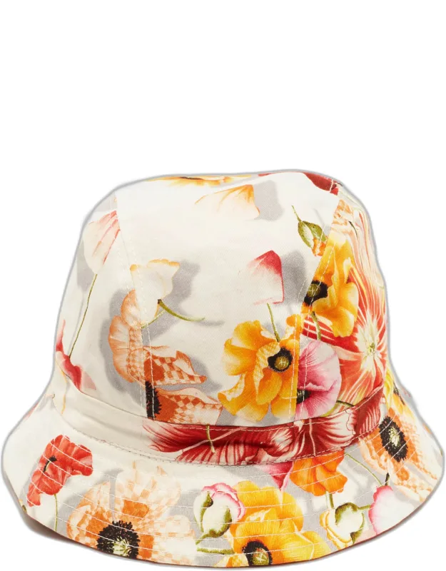 Floral Print Cotton Bucket Hat