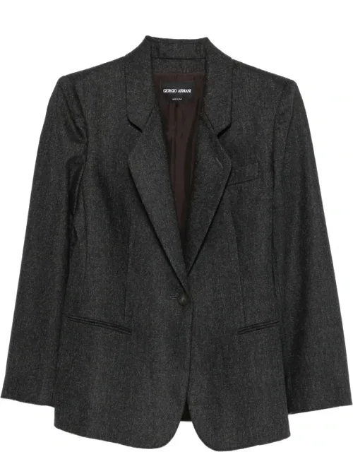 Single-breasted Notched-lapel Blazer