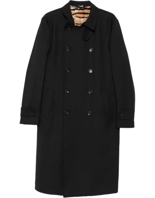 Double-breasted High-neck Coat