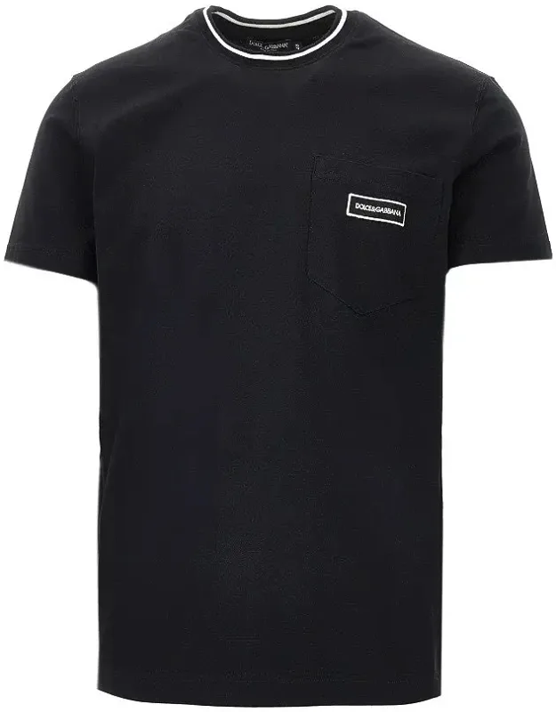 T-shirt With Pocket And Logo Patch