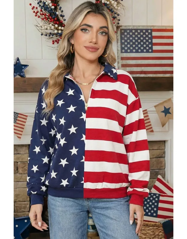 Zip Collar Pullover Top