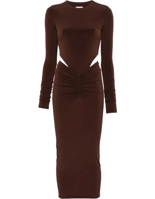 Heloise Cut-out Ruched Midi Dress