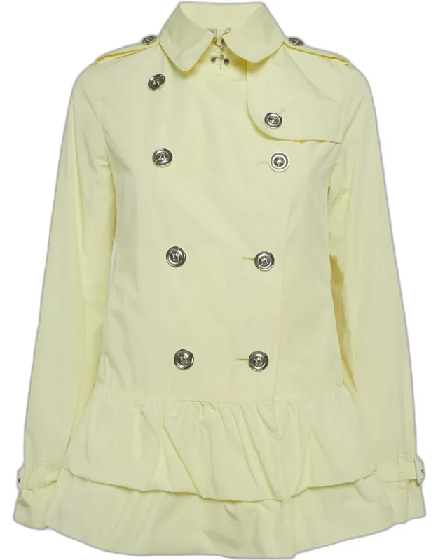 Nylon Double Breasted Trench Coat