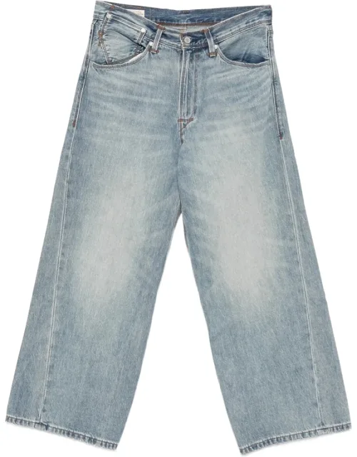 Faded Wide-leg Jeans