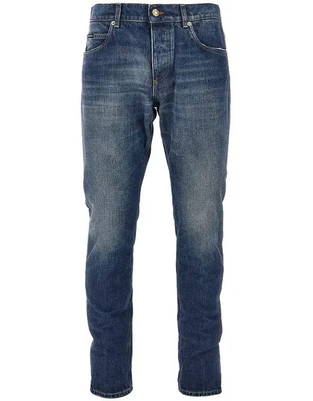Regular Fit Jeans With Logo Plate
