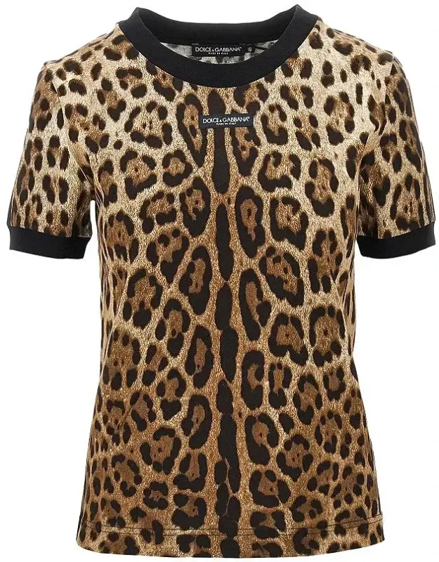 Leopard-print Jersey T-shirt