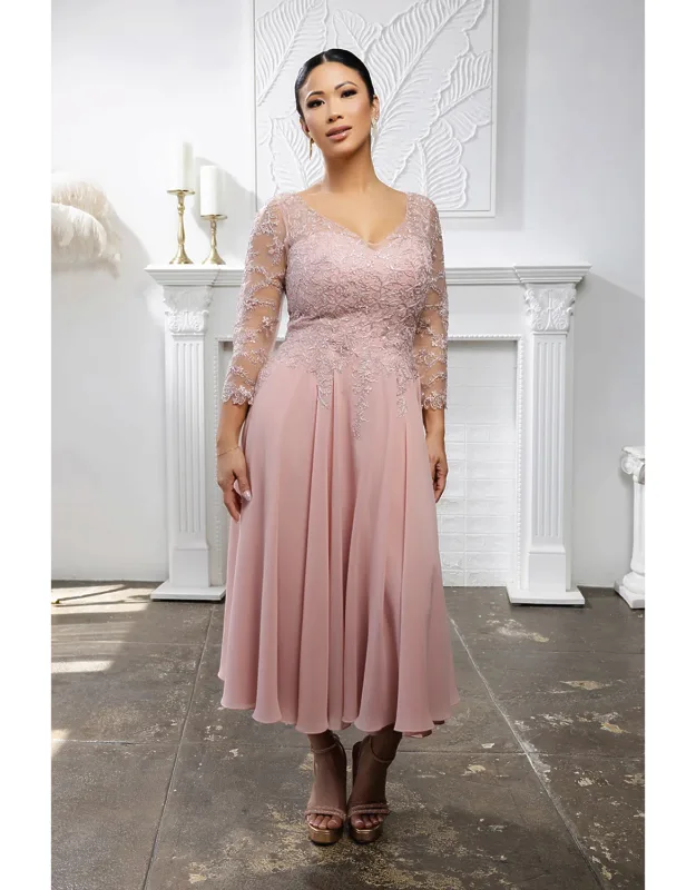A-line V-neck Semi-formal Dress
