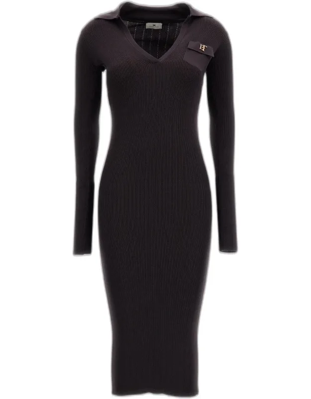 Ribbed Knit Midi Dress