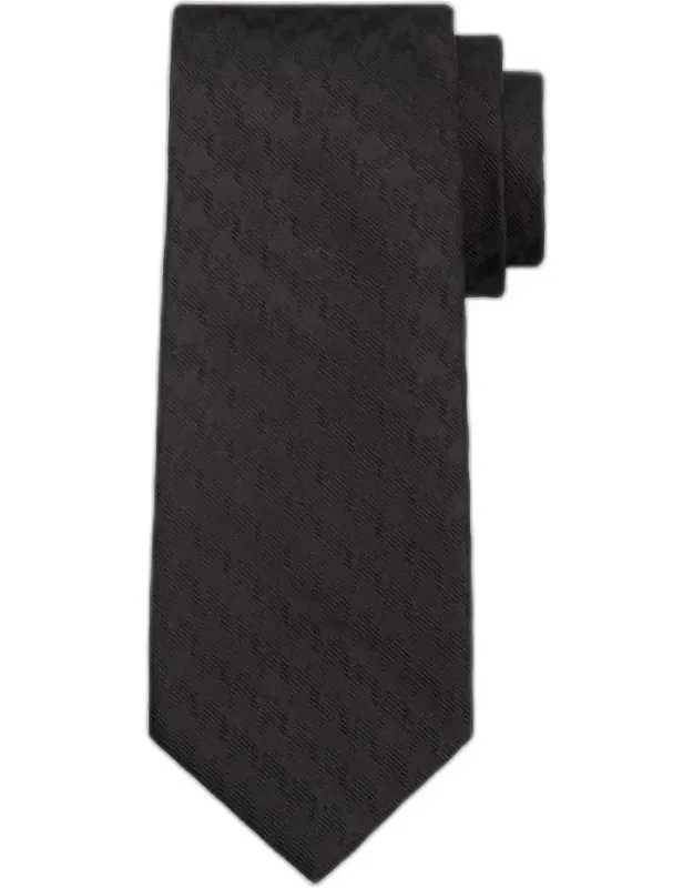 Textured Tonal Jacquard Linen Tie
