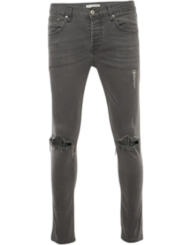 Distressed Denim Skinny Jeans M/waist 32"