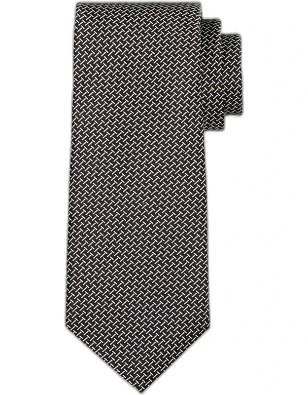 Linen Zipper-effect Tie