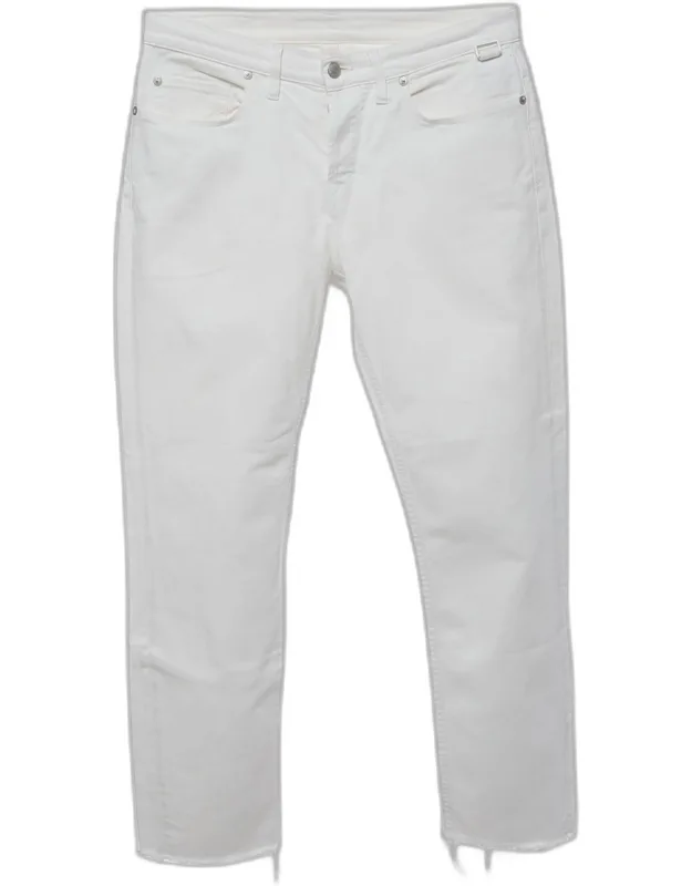 White Denim Cropped Jeans M/waist 32"