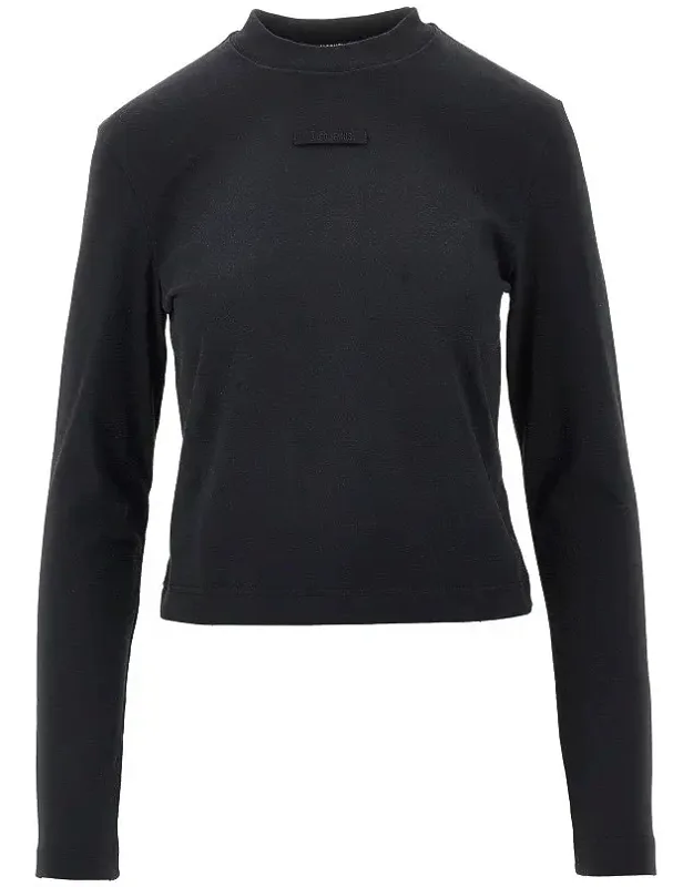 Long-sleeved 'gros Grain' T-shirt
