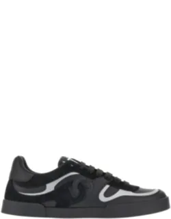 'portofino' Leather Sneakers With Suede Details And Rubber Sole