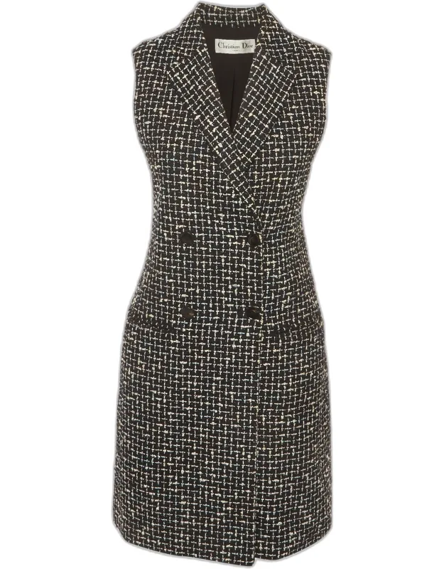 Tweed Double Breasted Sleeveless Dress