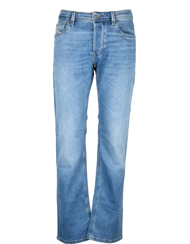 Button Straight Jeans