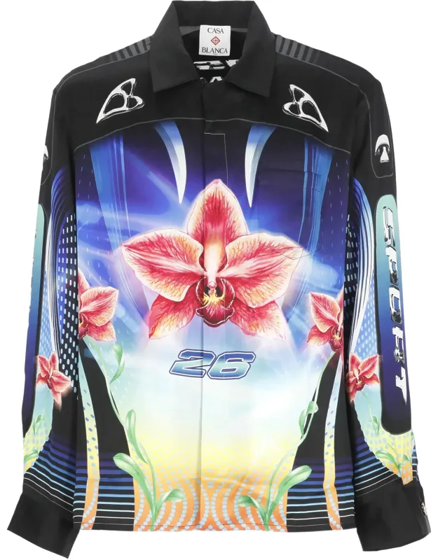 Orchid Racer Silk Shirt