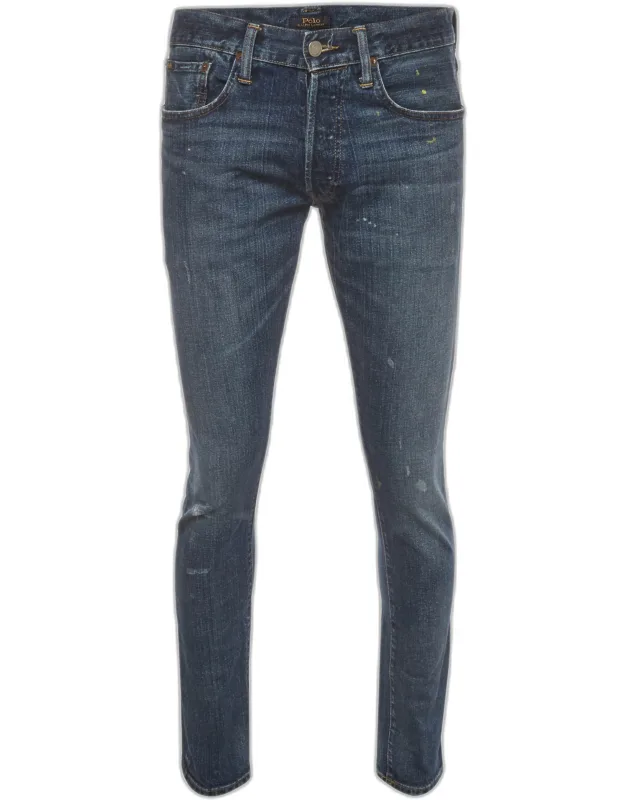 Distressed Straight Fit Jeans