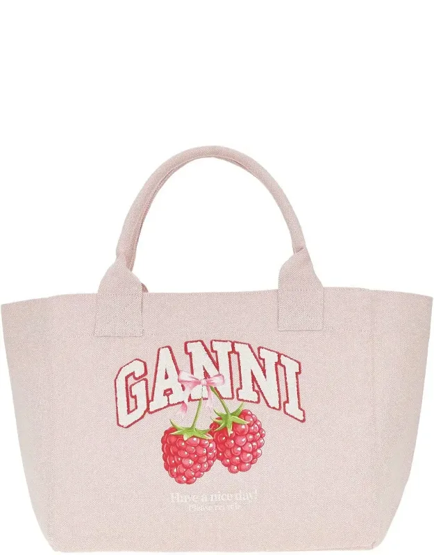 Shopping Bag With Raspberries Print