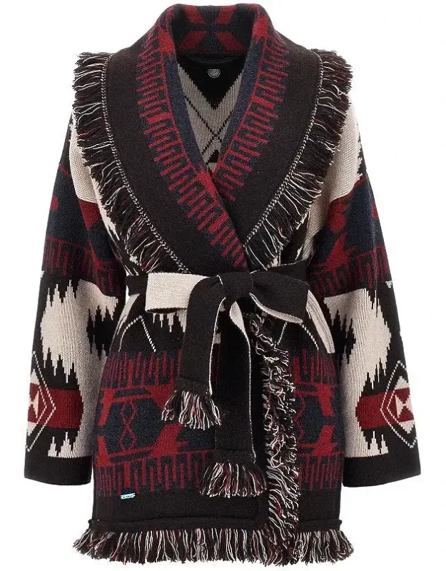 Icon Jacquard Wool Cardigan