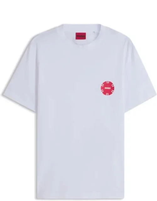 Cotton-jersey T-shirt With Poker-chip Print